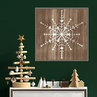 Wood Snowflake II Canvas Art Print