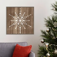 Wood Snowflake II Canvas Art Print