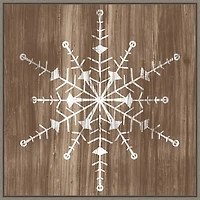 Wood Snowflake II Canvas Art Print