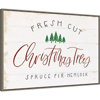 Fresh Cut Trees Framed Canvas Print