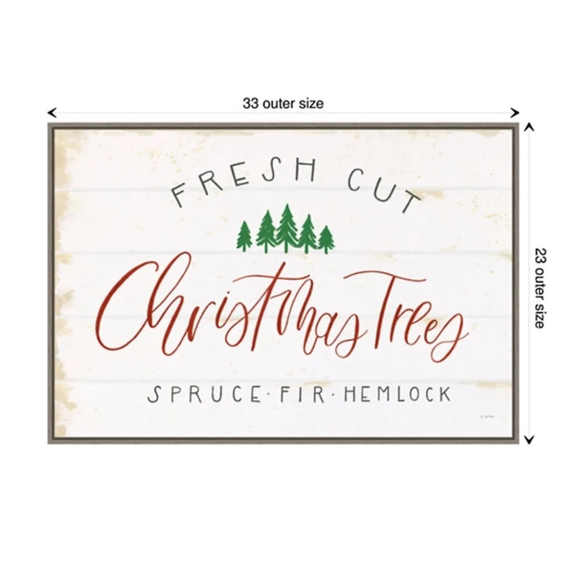 Fresh Cut Trees Framed Canvas Print