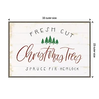 Fresh Cut Trees Framed Canvas Print