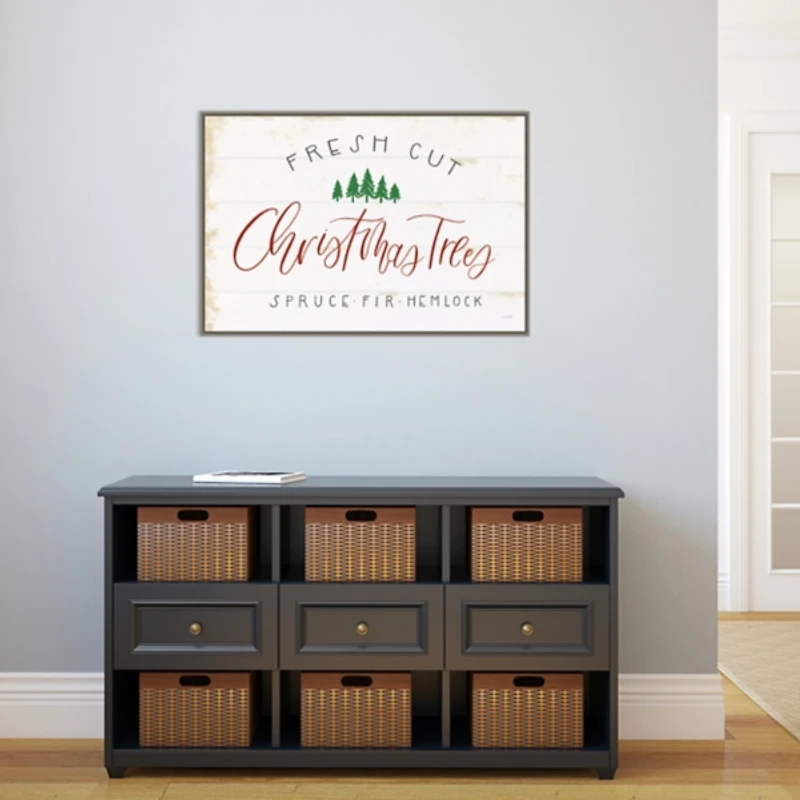 Fresh Cut Trees Framed Canvas Print