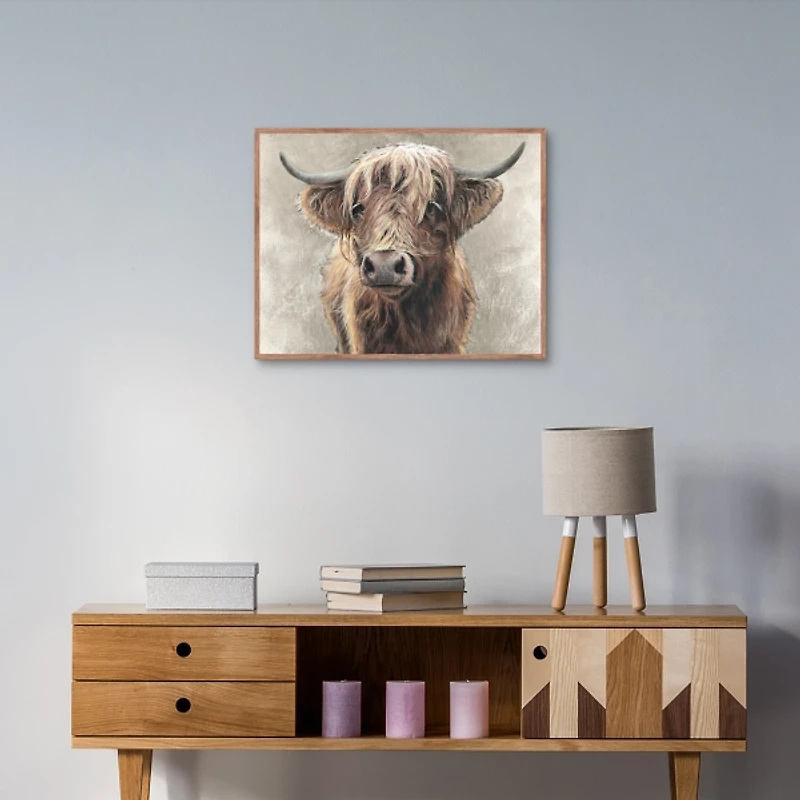 Highland Portrait Framed Canvas Art Print