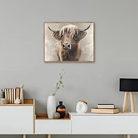 Highland Portrait Framed Canvas Art Print