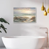 Old Rowboat on the Shore Framed Canvas Art Print