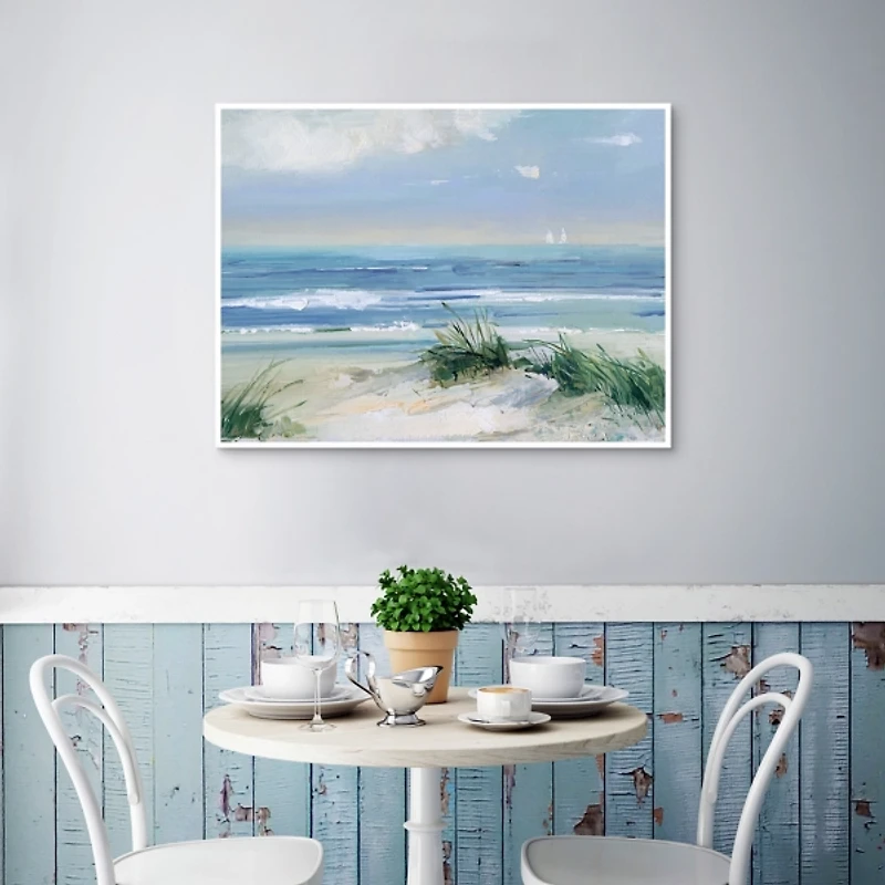 Coastal Breezes Framed Canvas Art Print
