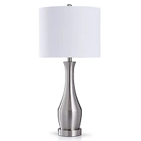 Silver Metal Taper Table Lamp