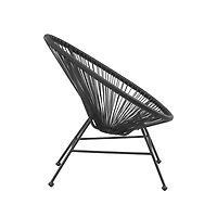 Black Metal Wicker Outdoor Chair