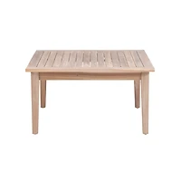 Square Natural Wood Slatted Outdoor Coffee Table