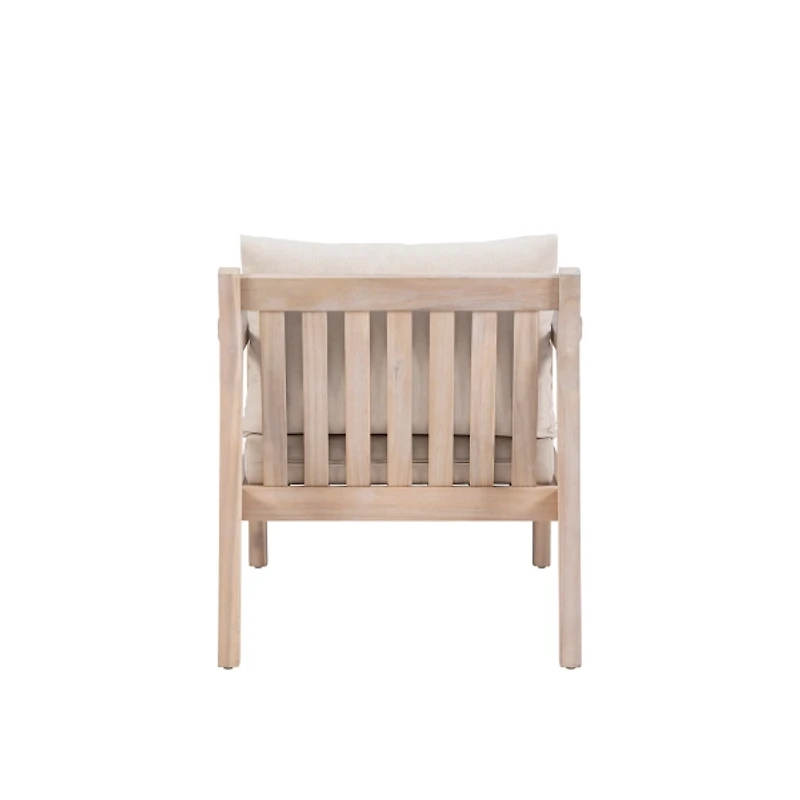 Natural Acacia Wood 2-pc. Outdoor Accent Chair Set