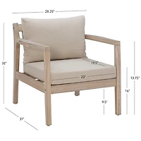 Natural Acacia Wood 2-pc. Outdoor Accent Chair Set