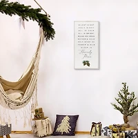 Silent Night Christmas Canvas Wall Plaque