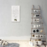 Silent Night Christmas Canvas Wall Plaque