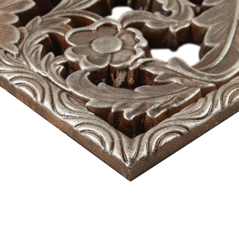 Bronze Madison Park Floral Wall Plaques, Set of 2