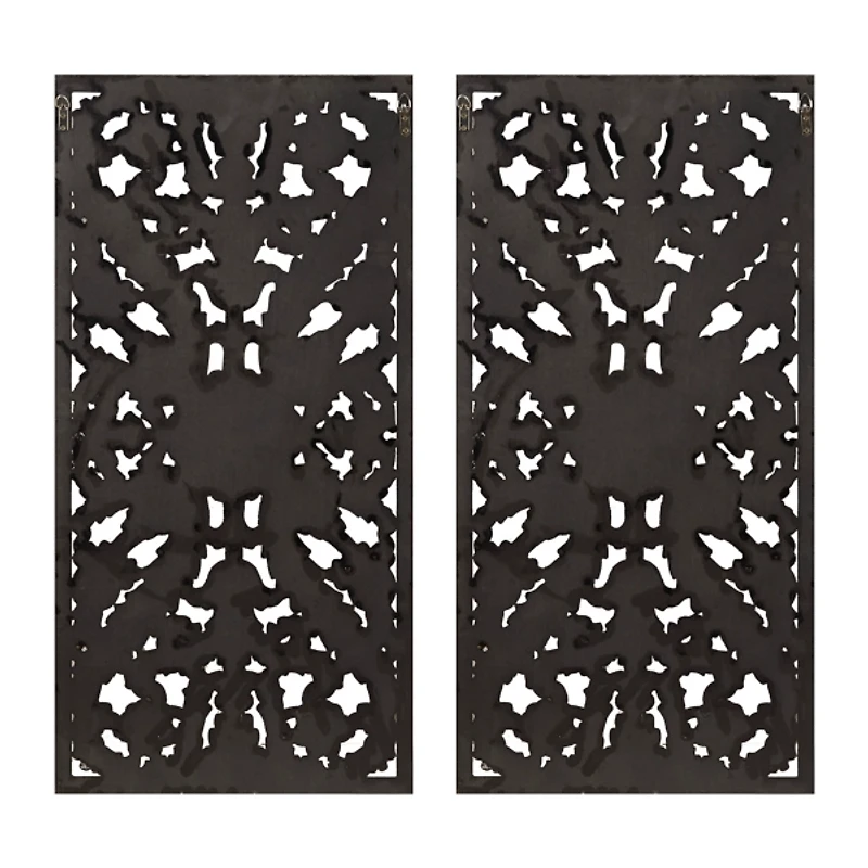 Bronze Madison Park Floral Wall Plaques, Set of 2