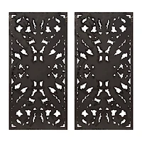 Bronze Madison Park Floral Wall Plaques, Set of 2