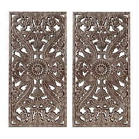 Bronze Madison Park Floral Wall Plaques, Set of 2