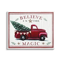 Believe in the Magic Truck Canvas Wall Plaque
