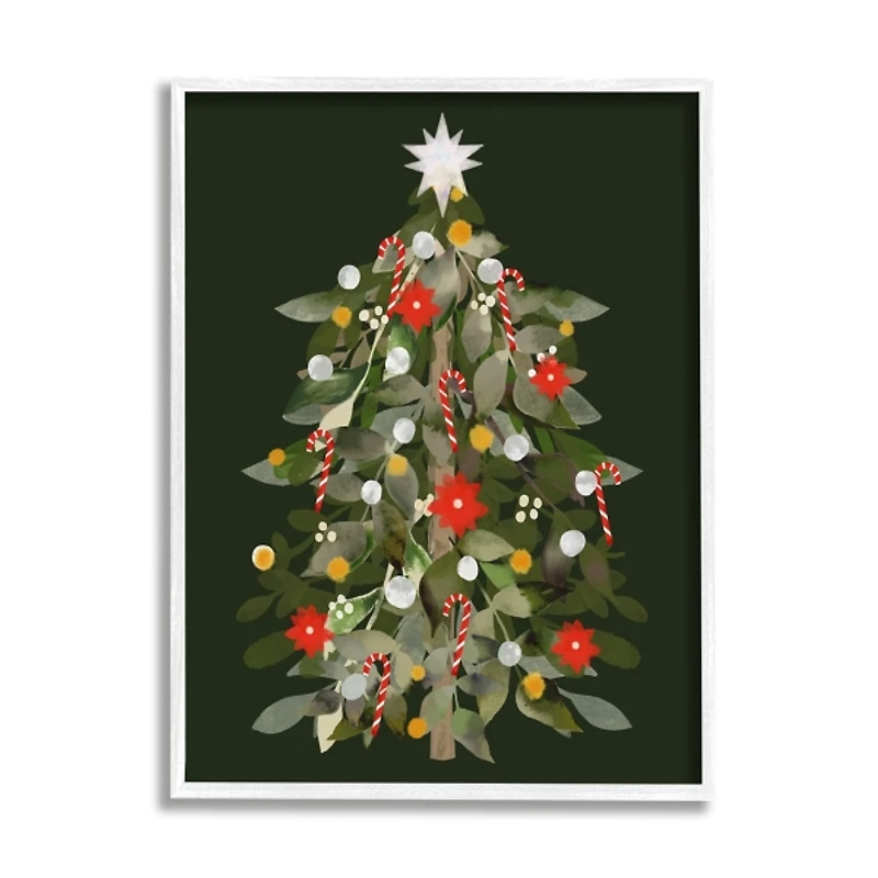 Candy Cane Tree Framed Art Print