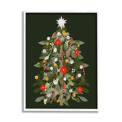 Candy Cane Tree Framed Art Print