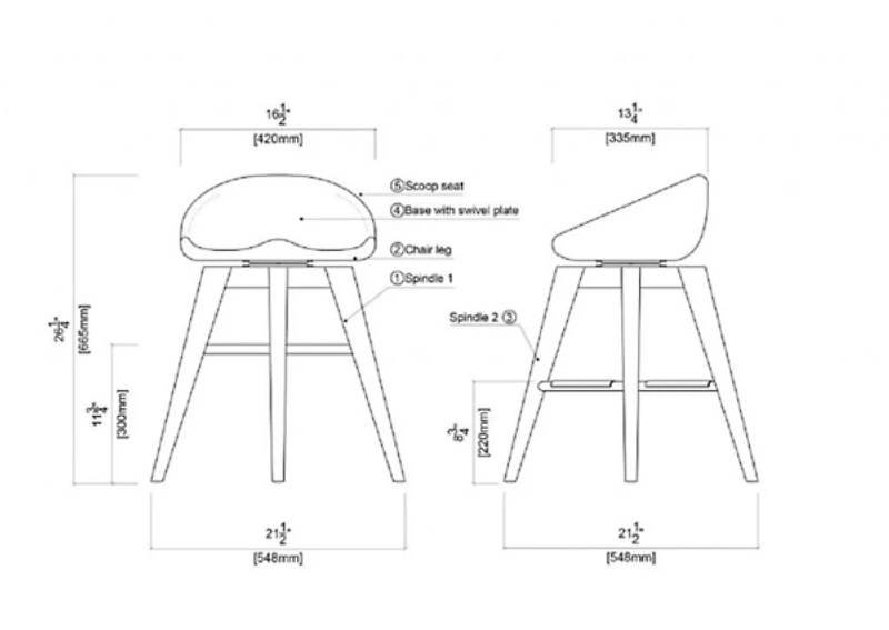 Wirebrushed Barnwood Swivel Counter Stool