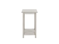 Antique Whitewashed Wood Rectangular Side Table