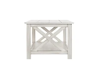 Antique Whitewashed Wood Coffee Table