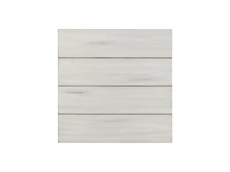 Antique Whitewashed Wood Square Side Table