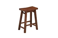 Chestnut Sonoma Saddle Counter Stools, Set of 2