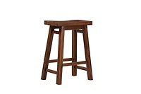 Chestnut Sonoma Saddle Counter Stools, Set of 2