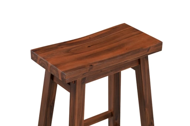 Chestnut Sonoma Saddle Counter Stools, Set of 2