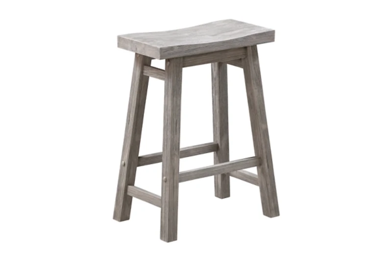 Storm Gray Sonoma Saddle Counter Stools, Set of 2