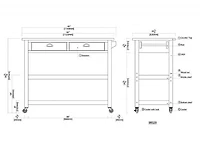 Barnwood Sonoma Stainless Steel Top Kitchen Cart