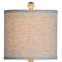 Gray Resin Painted Distressed Buffet Lamp