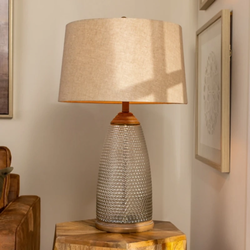 Hobnail Glass Table Lamp