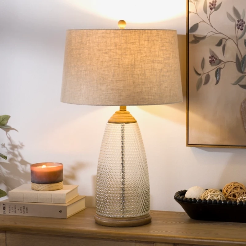 Hobnail Glass Table Lamp