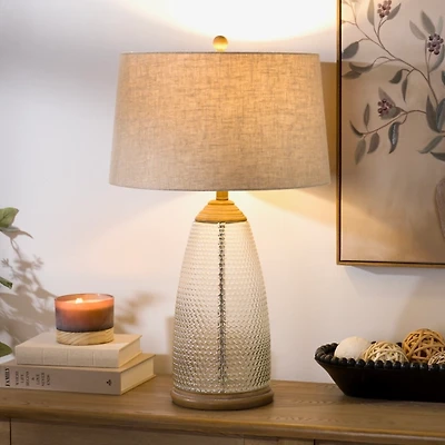 Hobnail Glass Table Lamp