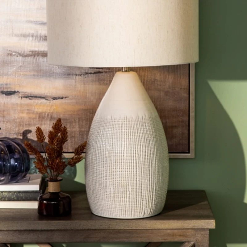 Luca Cream Ceramic Table Lamp
