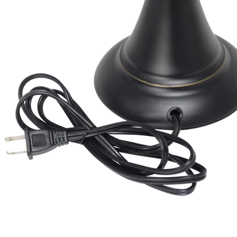 Simple Bronze Metal 3-pc. Floor and Table Lamp Set