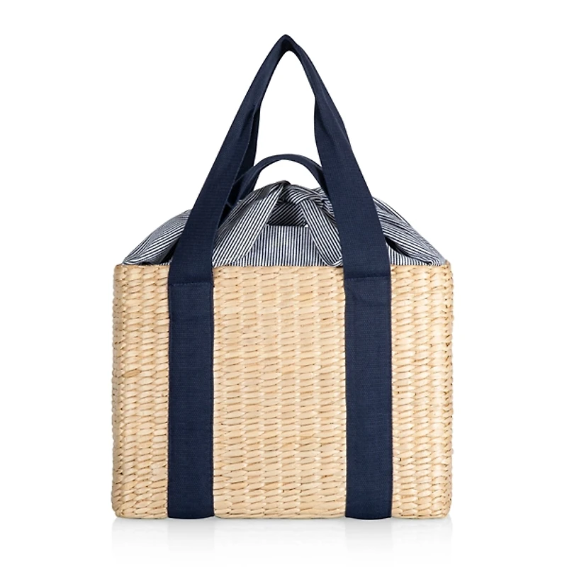 Seagrass Navy Tie Top Picnic Basket