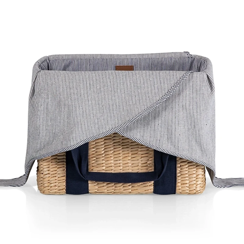 Seagrass Navy Tie Top Picnic Basket