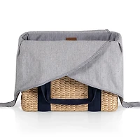 Seagrass Navy Tie Top Picnic Basket