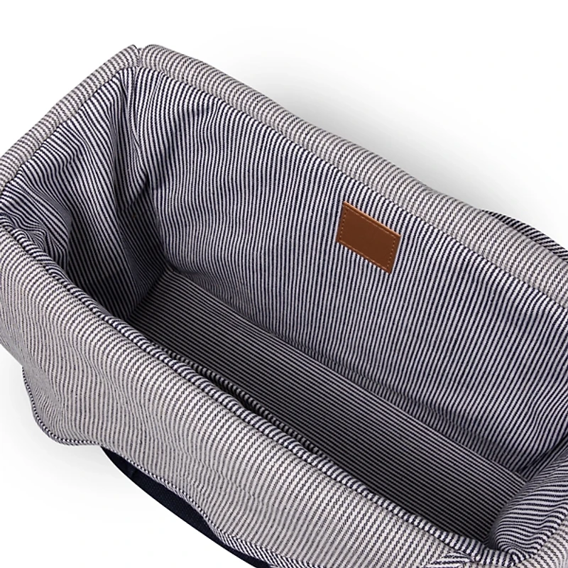 Seagrass Navy Tie Top Picnic Basket