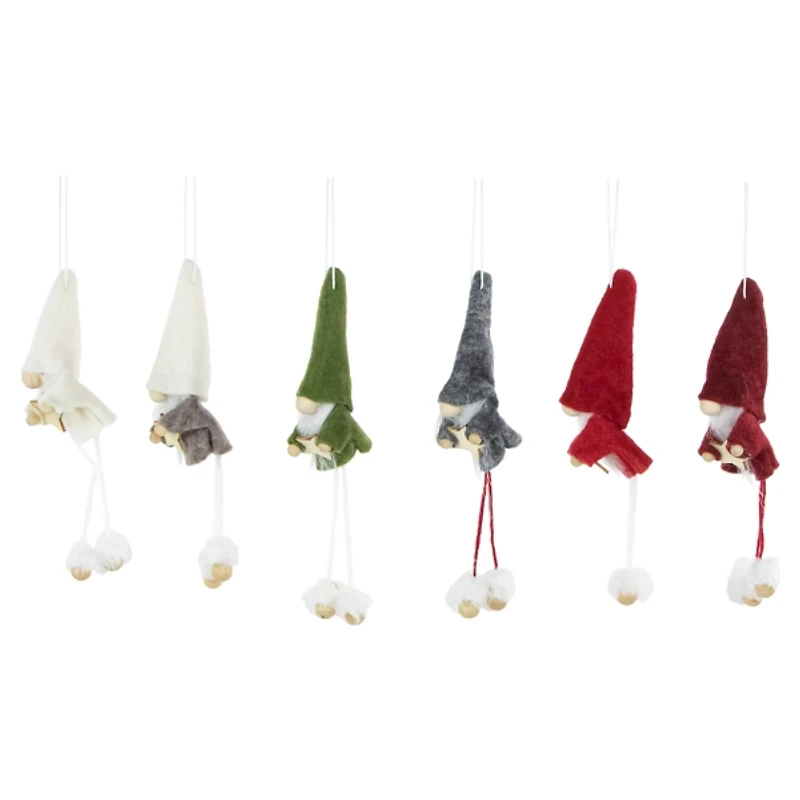 Gnomes with Stars Ornaments, Set of 6