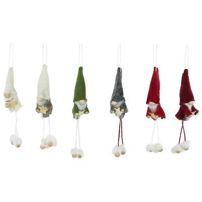 Gnomes with Stars Ornaments, Set of 6