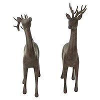 Brown Reindeer Figurines, Set of 2