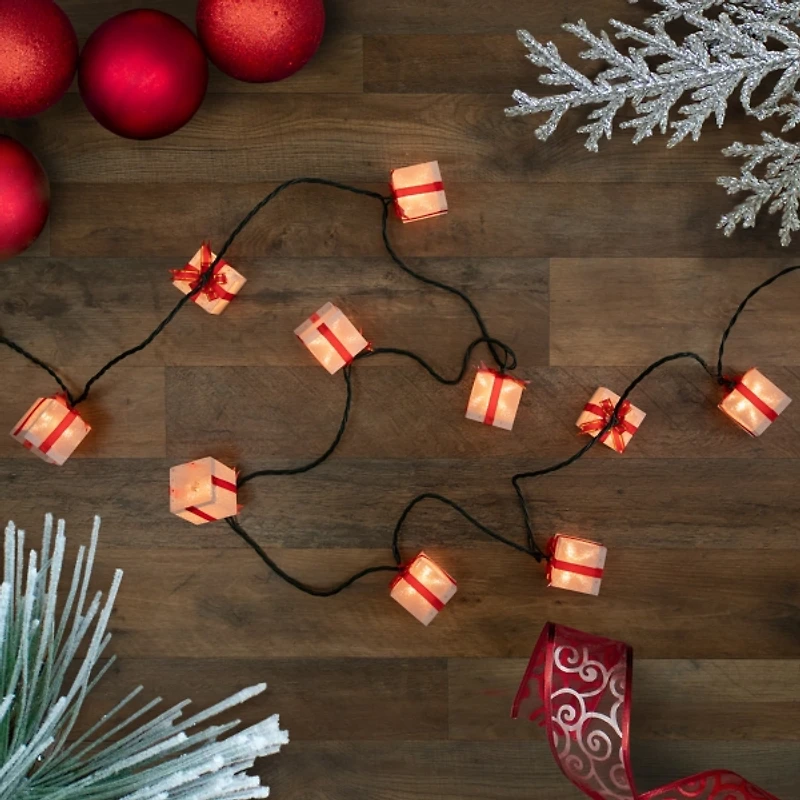 Wrapped Christmas Gifts 10-pc. String Lights