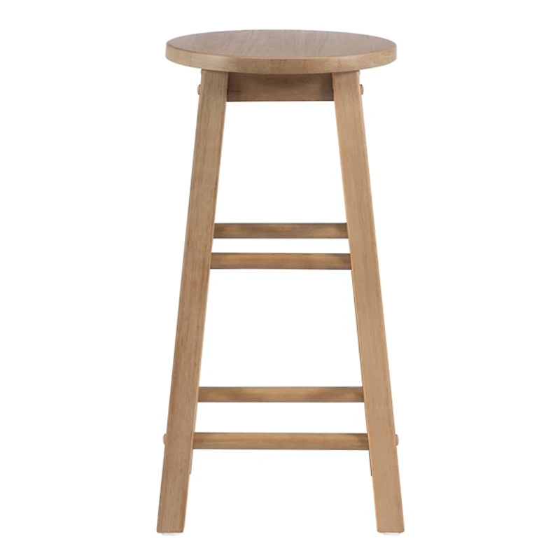 Rustic Wood Pub Classic Backless Counter Stool