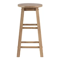 Rustic Wood Pub Classic Backless Counter Stool